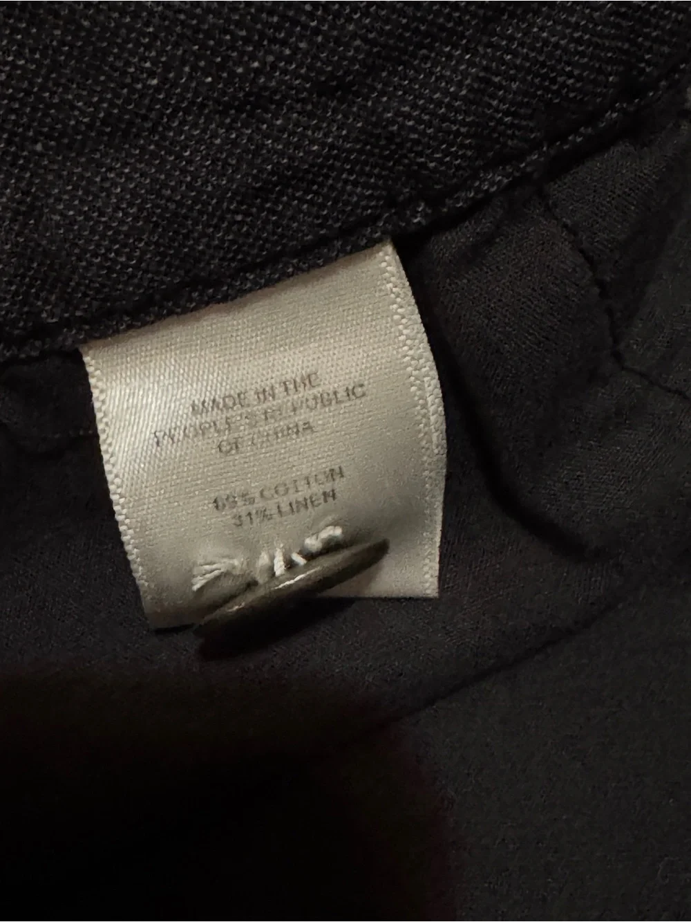 Joe's Jeans Men's Navy Drawstring cotton/linen pants